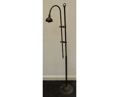 A late 19th early 20th Century floor standing gas lamp