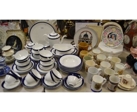Ceramics - commemorative including Denby, Portmerion etc.; tea and dinnerware including teapot, soup bowls, cups etc.