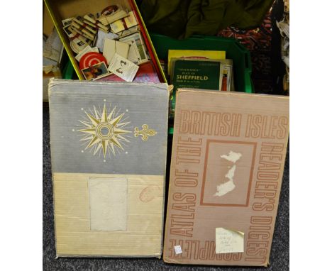 Maps - 1934 Phillips Universal Atlas; others AA Country walks, Readers Digest, Matlock and Dovedale Guide book etc; qty; Ciga