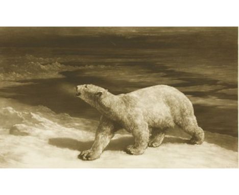 Herbert Thomas Dicksee RE (1862-1942) A POLAR NIGHT Signed artist's proof, mezzotint engraving, with PSA blind stamp, publish