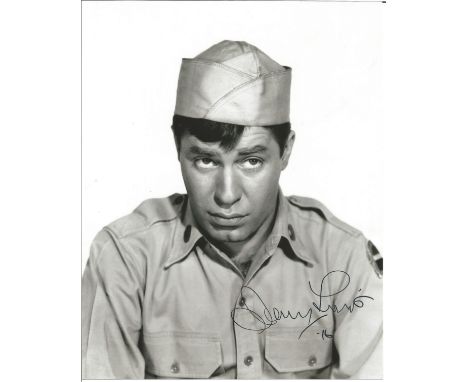 Jerry Lewis signed 10x8 black and white photo. Nicknamed "The King of Comedy" , was an American comedian , actor , singer , f