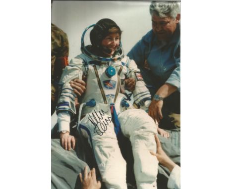 Space Helen Sharman signed 12x8 colour photo. Helen Patricia Sharman , CMG , OBE , HonFRSC (born 30 May 1963) is a chemist wh