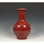 China, a flambé-glazed vase, 19th/ 20th century,