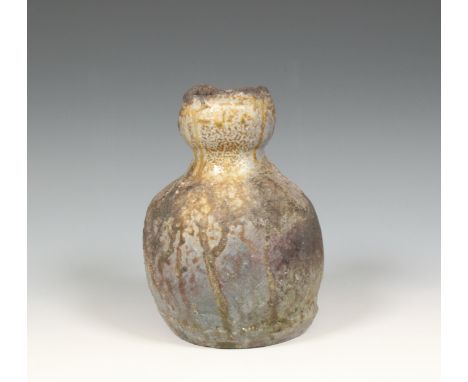 Japan, wabi-sabi Bizen ceramic vase, Showa period (1926-1989), the base with unidentified mark h. 19 cm [1]