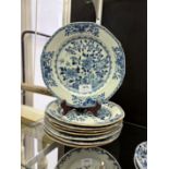 China, a blue and white porcelain part-dinner service, Qianlong period (1736-1795),