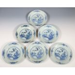 China, collection of blue and white plates, Qianlong period (1736-1795),