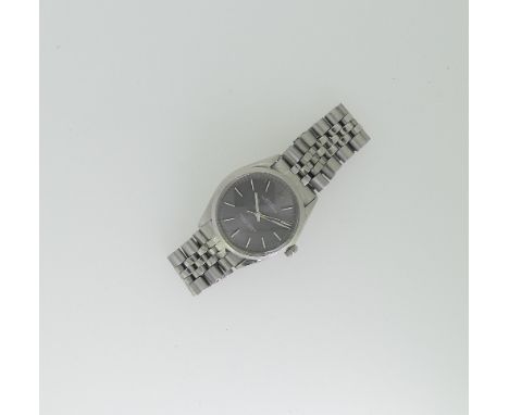 A Rolex Oyster Perpetual Superlative Chronometer gentleman's stainless steel bracelet Wristwatch, the grey dial with baton ma