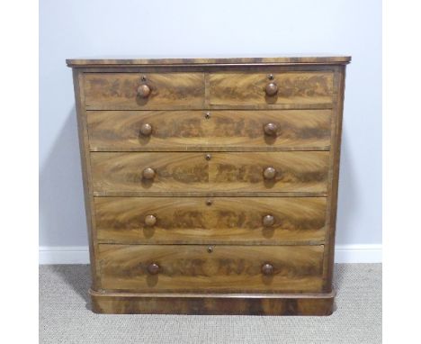 A Victorian mahogany Chest of Drawers, W 122cm x D 53cm x H 122cm. 
