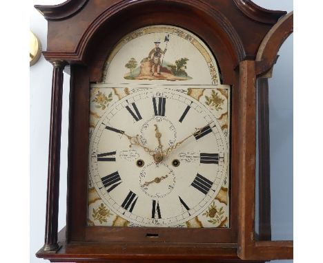 Henry Gray, Inverkeithing, a mahogany 8-day longcase clock with two-weight movement striking on a bell, the 12-inch arched pa