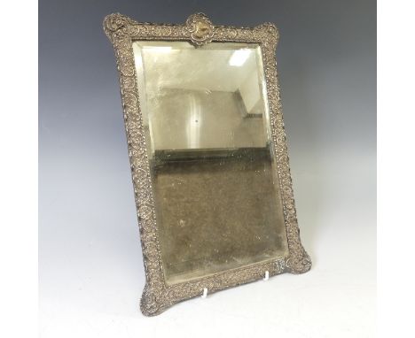 A late Victorian silver mounted Frame, by&nbsp;James Deakin &amp; Sons, hallmarked Chester, 1898, of rectangular from with sc