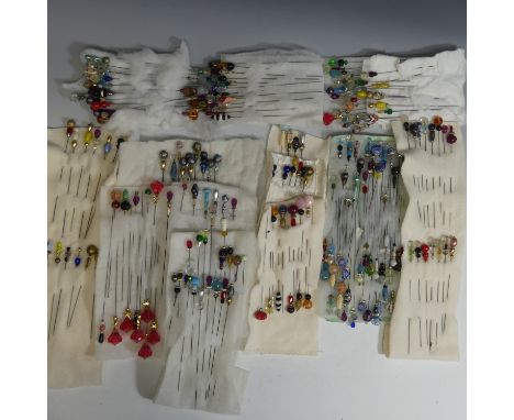 A large quantity of Hat Pins, some vintage but mostly modern, including ceramic and glass examples (a lot)