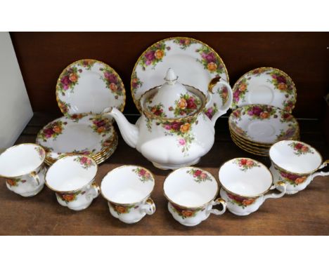 A Royal Albert Old Country Roses six setting tea service 