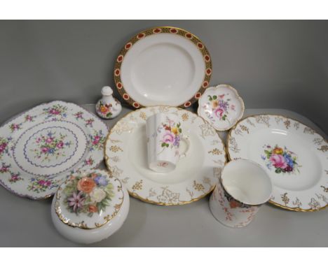 Royal Crown Derby, Royal Albert and other china, a hip flask, doll, etc. **PLEASE NOTE THIS LOT IS NOT ELIGIBLE FOR IN-HOUSE 