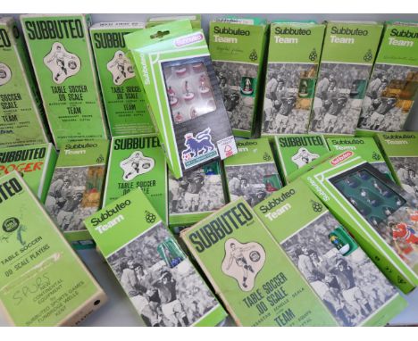 A collection of Subbuteo teams, mainly 1970s/80s and two modern sets, listed teams all complete - Argentina, Bayern Munich, B