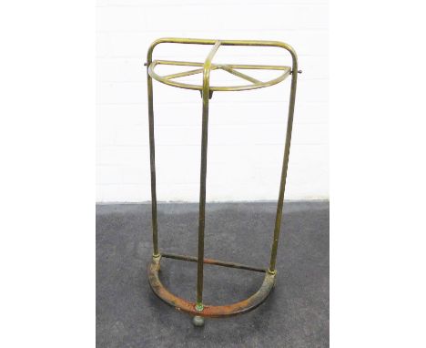 Late 19th / early 20th century brass stick stand, 68 x 36cm 