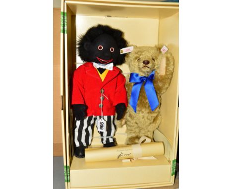 A BOXED LIMITED EDITION STEIFF 'JOLLY GOLLY AND BEAR SET' 1996, No654428, made exclusively for Dolly Land, London, No476./150