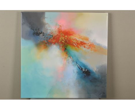 SIMON KENNY (IRISH 1976), 'Things to Come', a limited edition, box canvas print of an abstract study of a galaxy, 150/195, fr
