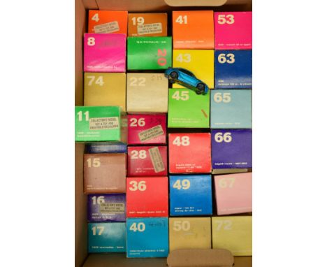 A QUANTITY OF BOXED RIO DIECAST VINTAGE CAR MODELS, all with plastic case (except one) and information leaflet, wear and dama