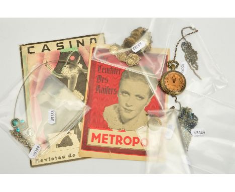 TWO 1920'S/1930'S THEATRE AND CASINO CATALOGUES AND A SELECTION OF COSTUME JEWELLERY, to include a German Metropol Theatre ca