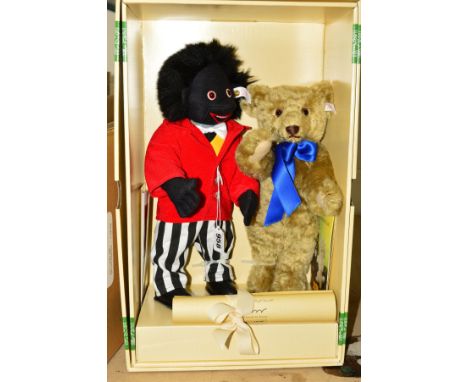 A BOXED LIMITED EDITION STEIFF 'JOLLY GOLLY AND BEAR SET' 1996, No654428, exclusively made for Dolly Land, London, No195/1500