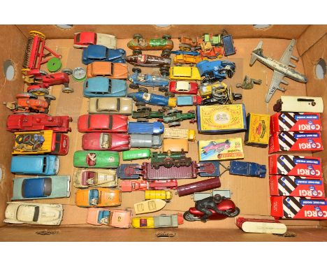 A QUANTITY OF UNBOXED AND ASSORTED PLAYWORN DIECAST VEHICLES, to include Crescent Cooper Bristol Racing Car, No.1288, assorte