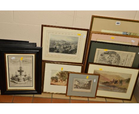 PAINTINGS AND PRINTS ETC, to include a Walter Horsnell watercolour 'September, Wharfdale' a rural landscape, framed, approxim