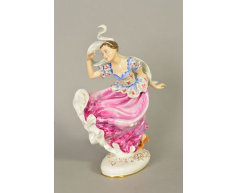 A ROYAL DOULTON FIGURE, 'Columbine' HN2738, modelled by Douglas Tootle under the direction of Eric Griffiths, Head of Ceramic