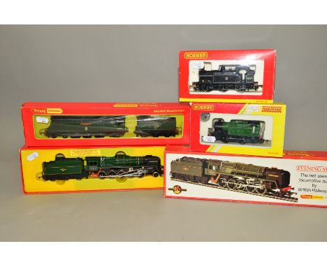 FOUR BOXED TRI-ANG HORNBY AND HORNBY OO GAUGE LOCOMOTIVES, West Country/Battle of Britain Class 'Winston Churchill' No.34051 