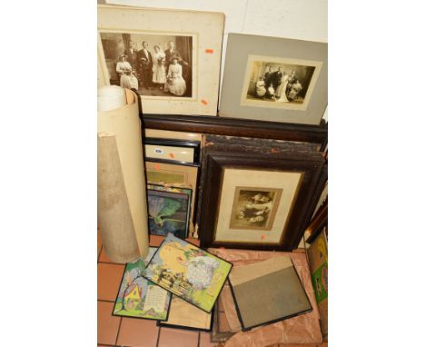 PICTURES AND PRINTS ETC, to include early 20th century photographs and prints, mostly framed, together with a David Shepherd 