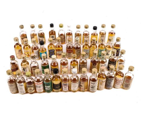 A selection of whisky miniatures, including: Glen Garioch Highland Single Malt Whisky, 8 years old; The Commando Deluxe Blend