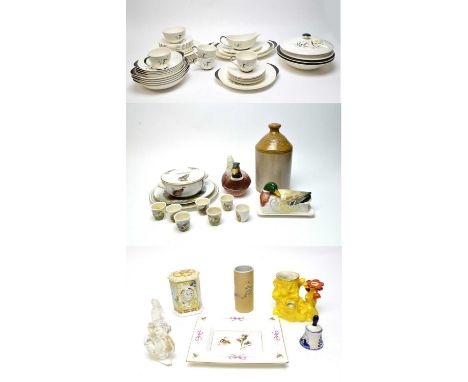 A Royal Doulton ‘Bamboo’ pattern dinner and tea service, including: four cups, six saucers, eleven side plates, four dessert 