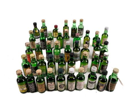A selection of whisky miniatures, including: Talisker Single Malt Scotch Whisky, 8 year old; James Mac Arthurs’s Ardmore Sing