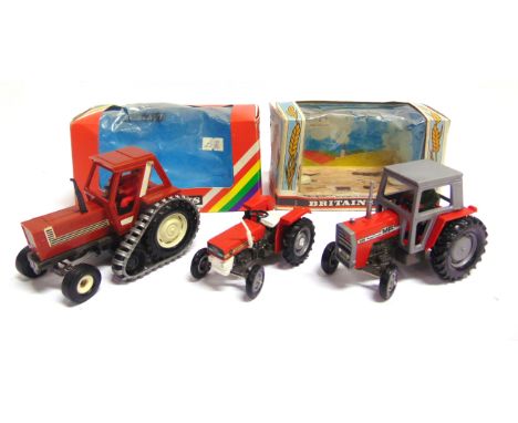 A BRITAINS MODEL FARM COLLECTION  comprising a No.9522, Massey Ferguson 595, red and silver-grey, near mint, boxed (the box w