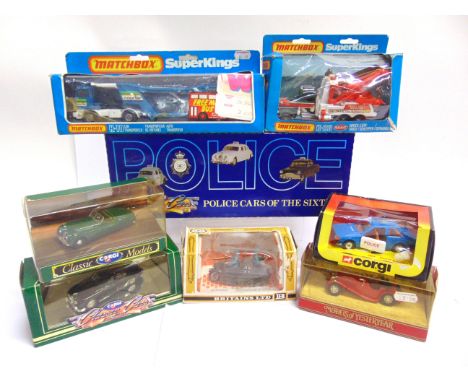 ASSORTED DIECAST MODEL VEHICLES  circa 1970s and later, by Matchbox (3), Corgi (4), and Britains (1), most mint or near mint,