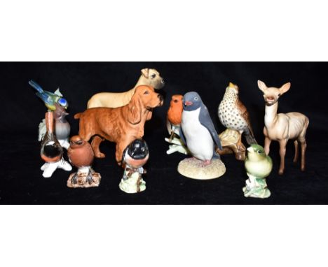 FOUR BESWICK ANIMALS:  Cocker Spaniel 'Horseshoe Primula' model no. 967; Great Dane 'Ruler of Oubourgh' model no. 968; Song T