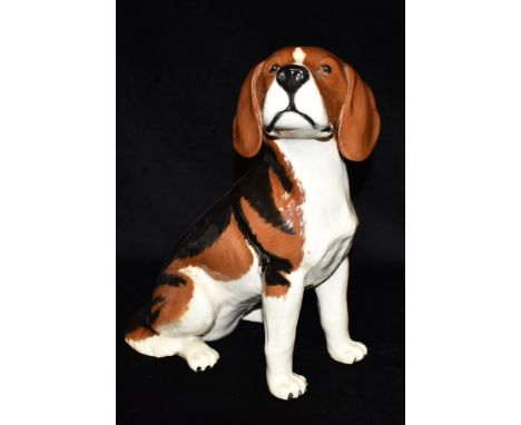 A BESWICK FIRESIDE BEAGLE  model 2300, 33cm high Condition Report : good condition Condition reports are offered as a guide o