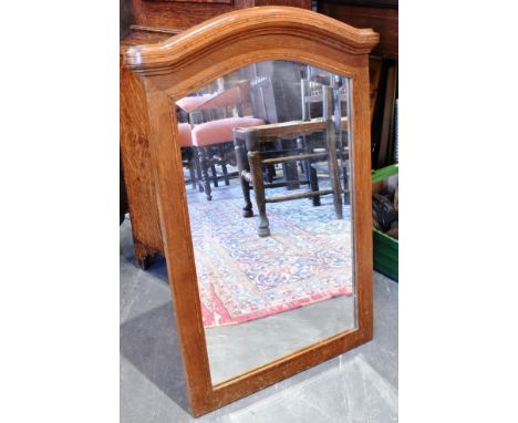 AN OAK AND INLAID CUPBOARD having two drawers above two cupboard doors, H 85cm W 100cm x D 55cm, together with a wall hanging