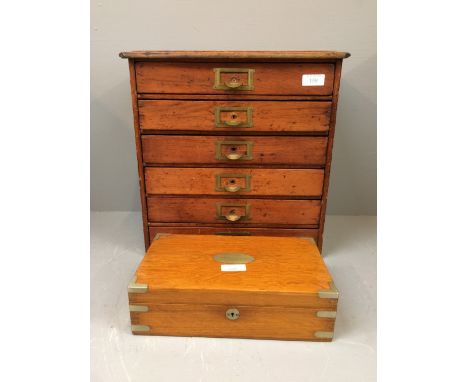 6 drawer miniature display cabinet, wooden box containing watch makers tools, British Railway buttons (please remember to che