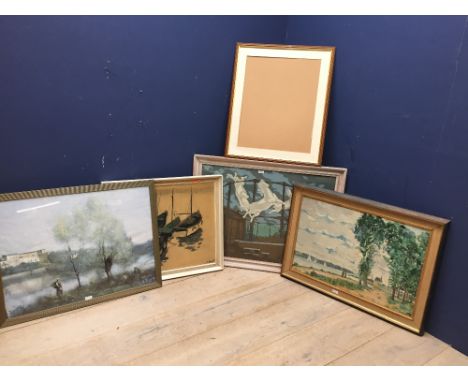 After Lutyens limited edition colour print Circus horses & clown no 18/20 & colour print after Corot f&g colour print after V