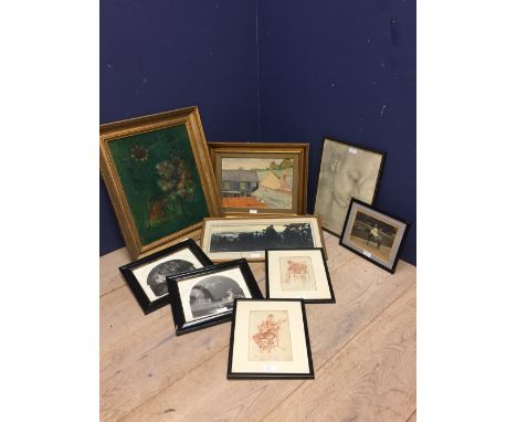 PHIL MAY, crayon & pencil a pair, "Brother brushes William Cadby & Jack Longstaff", & pencil drawing of black ladys head, 2 o