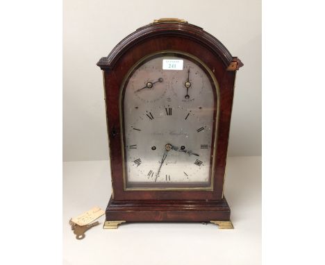Bracket clock by James Haughton (please remember to check condition of lots before  bidding at auction & absentee payments ar