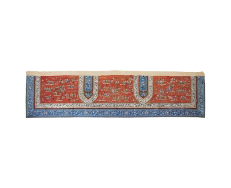 EMBROIDERED SILK 'HUNDRED BOYS' BANNERQING DYNASTY, 19TH CENTURY brightly embroidered with fine details depicting a young boy