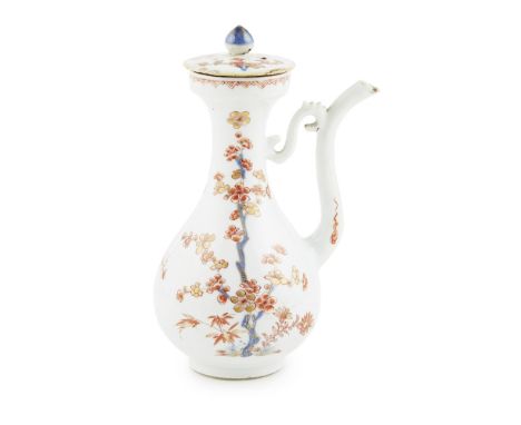 IMARI-PALETTE COVERED EWER FOR THE ISLAMIC MARKETQING DYNASTY, 18TH CENTURY the pear-shaped body rising to a slender waisted 