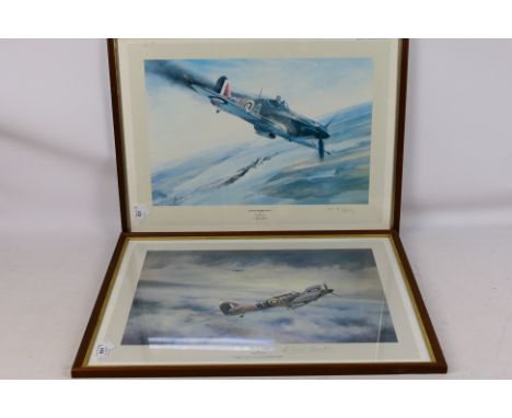 Robert Taylor - Two framed, pencil signed prints after Robert Taylor comprising First Of Many depicting 242 Squadron's C.O Do