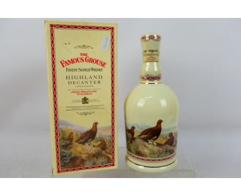 The Famous Grouse The Highland Decanter Scotch Whisky 40% abv. 70cl, in a Wade decanter with 24 carat gilding, contained in p