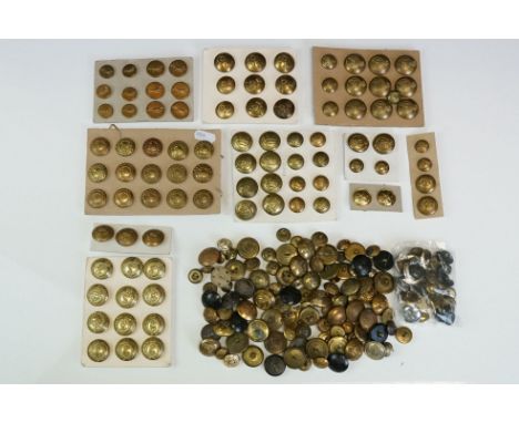 A Large Collection Of British Military Regimental Buttons To Include The Royal Army Ordnance Corps, The Royal Army Medical Co