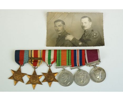 A British World War Two Full Size Medal Group Of Six Medals To Include The 1939-45 British War Medal, The 1939-45 Defence Med