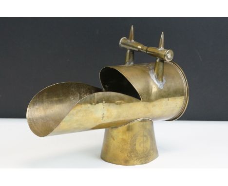 A World War One Trench Art Miniature Coal Scuttle With Engraving To The Royal Army Medical Corps. 