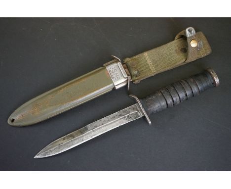 A United States Military M3 Fighting Knife Complete With M8 Scabbard 