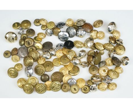 A Small Collection Of Mainly British Military Regimental Buttons To Include The Air Training Corp, Royal Navy And The Royal A